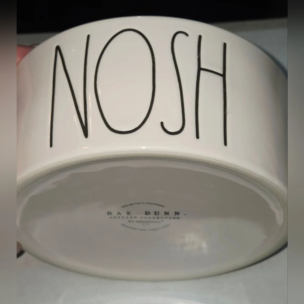 Rae Dunn NOSH Pet Dog Cat Bowl Artisan Collection 6”